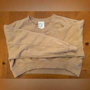 Aerie Xsmall Tan Crew Neck